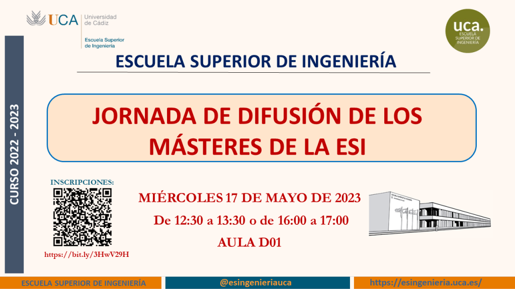 Jornada de Difusión de los Másteres de la Escuela Superior de Ingeniería (ESI)