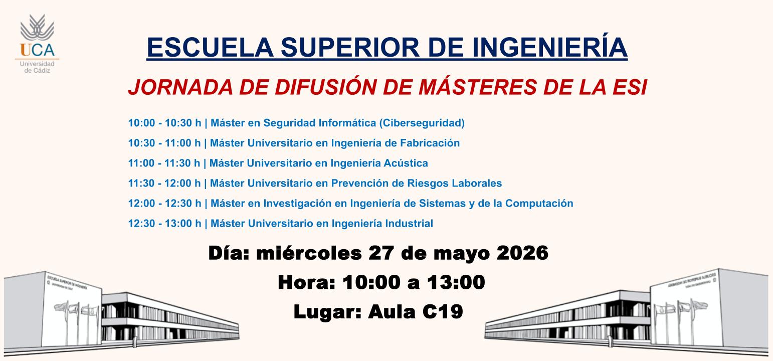 Jornadas de Orientación de Másteres de la ESI